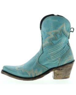 Liberty Black Women's Side Bug & Wrinkle Fontana Crack Short Western Boots - Pointed Toe -Western Fashion 2000362997 440 P3