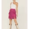 Double D Ranch Women's Chaperros Fringe Suede Skirt -Western Fashion 2000364069 650 P1