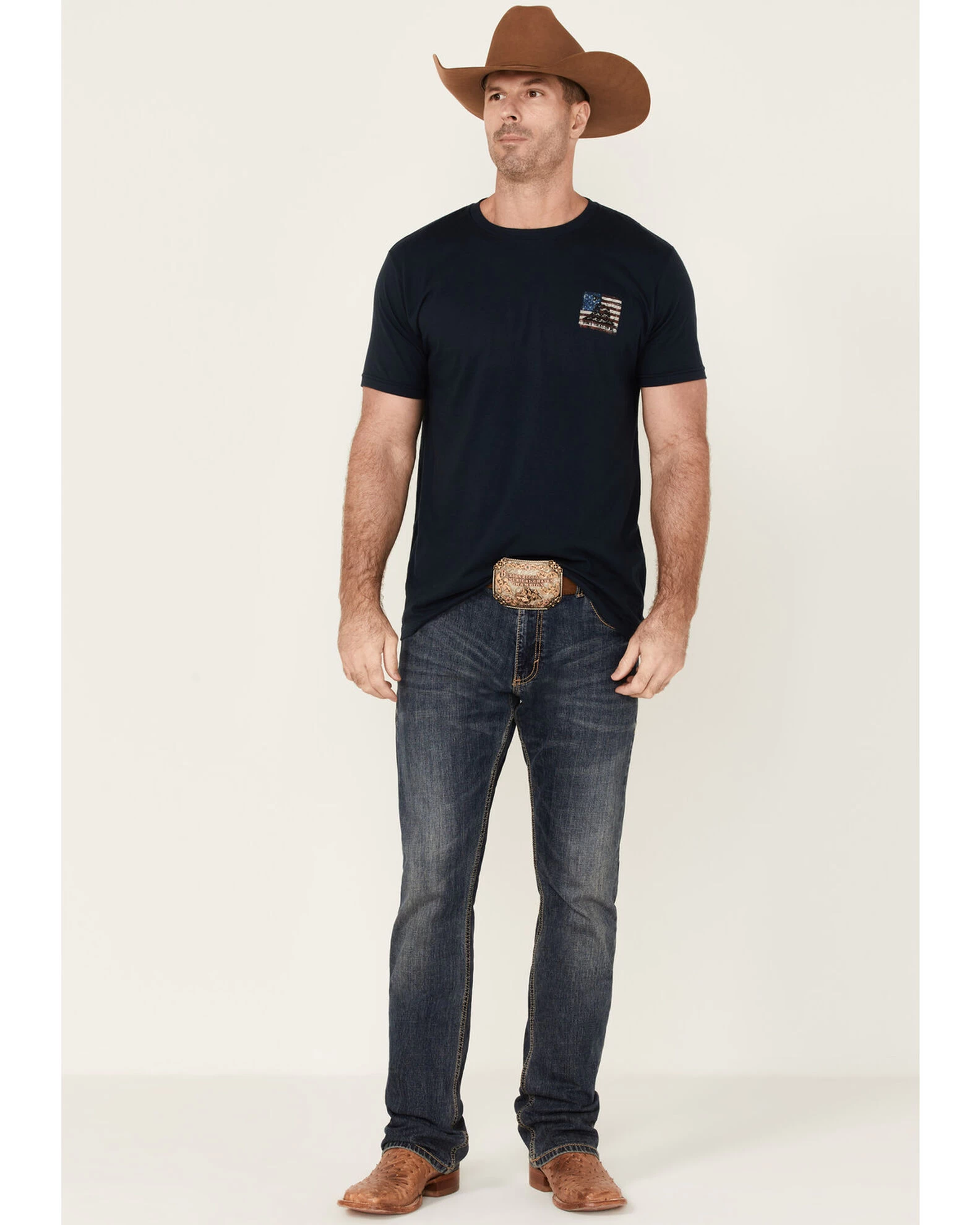 Howitzer Men's Coiled Freedom Flag Short Sleeve Graphic T-Shirt 4 Howitzer Men's Coiled Freedom Flag Short Sleeve Graphic T-Shirt - Image 2