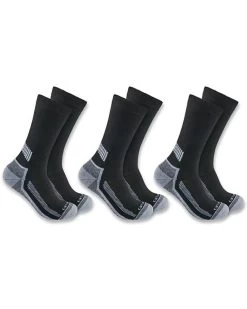 Carhartt Men's Force Midweight Crew Socks - 3-Pack