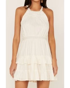 Shyanne Women's Swiss Dot Embroidered Halter Neck Dress 8 Shyanne Women's Swiss Dot Embroidered Halter Neck Dress -Western Fashion 2000364747 100 P3