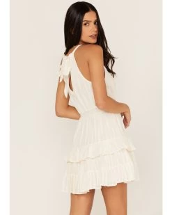 Shyanne Women's Swiss Dot Embroidered Halter Neck Dress 9 Shyanne Women's Swiss Dot Embroidered Halter Neck Dress -Western Fashion 2000364747 100 P4