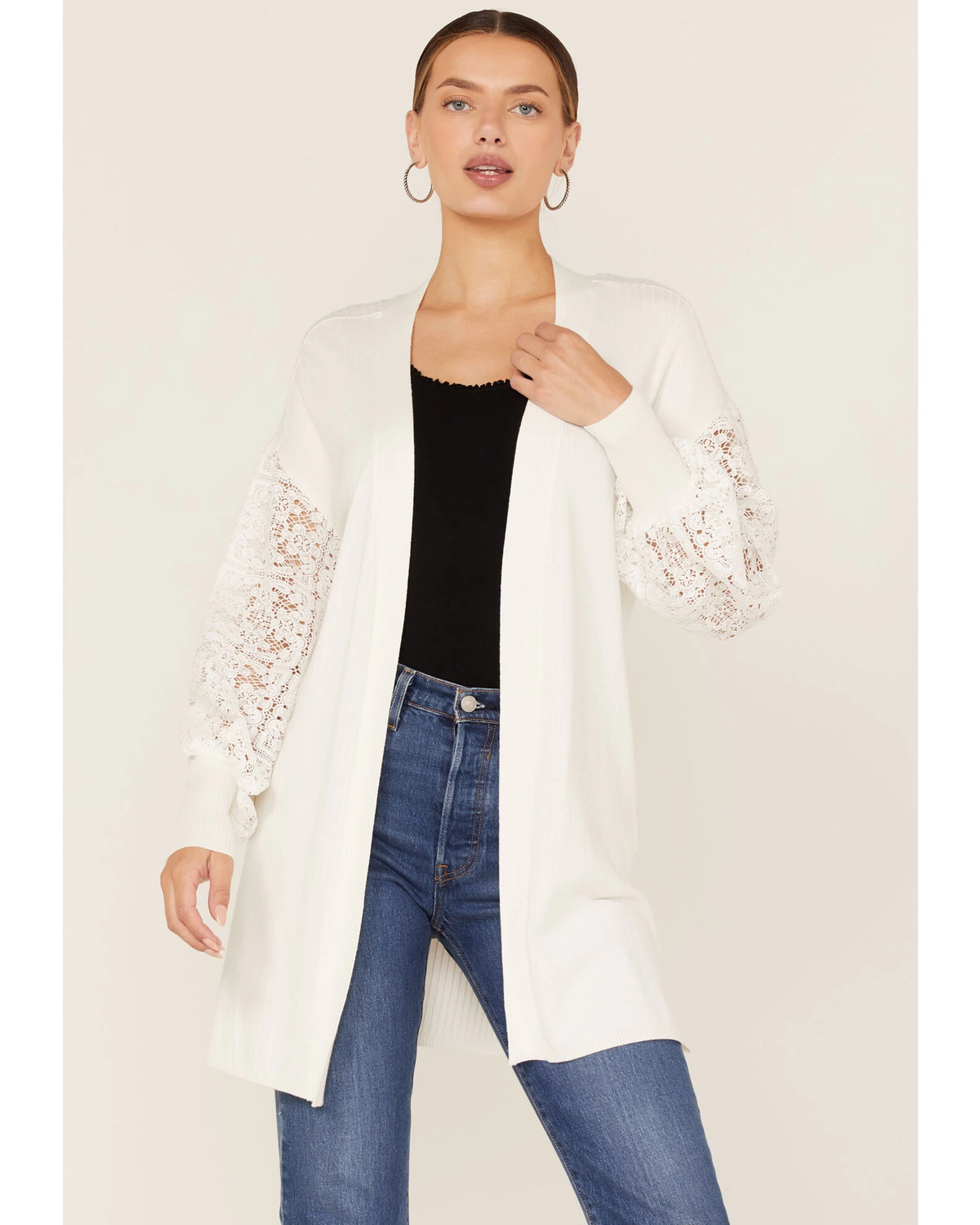 Shyanne Women's Lace Knit Cardigan Sweater 3 Shyanne Women's Lace Knit Cardigan Sweater