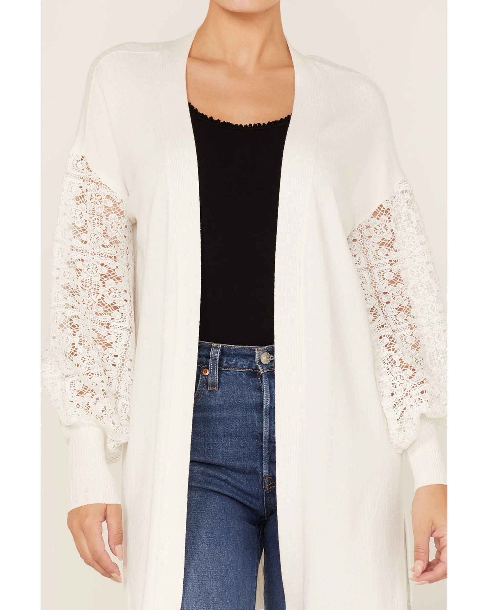 Shyanne Women's Lace Knit Cardigan Sweater 5 Shyanne Women's Lace Knit Cardigan Sweater - Image 3