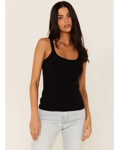 Cleo + Wolf Women's Ruffle Trim Tank Top