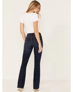 Cleo + Wolf Women's Dark Wash Stretch High Rise Modern Bootcut Jeans 8 Cleo + Wolf Women's Dark Wash Stretch High Rise Modern Bootcut Jeans -Western Fashion 2000364992 400 P3