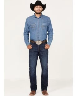 Wrangler Retro Men's Merriam Dark Wash Stretch Slim Bootcut Jeans 