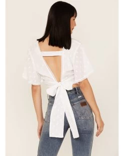 Talisman Women's Venus Swiss Dot Crop Top -Western Fashion 2000365269 100 P4