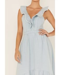 Molly Bracken Women's Ruffle Trim Cross Back Maxi Dress 8 Molly Bracken Women's Ruffle Trim Cross Back Maxi Dress -Western Fashion 2000365795 450 P3