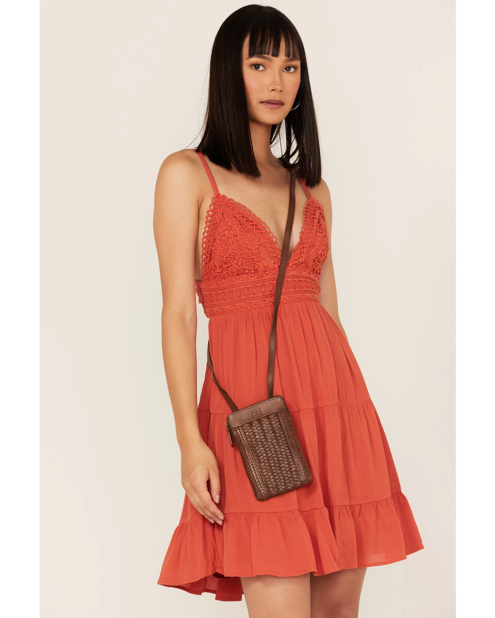 Cleo + Wolf Women's Basketweave Leather Crossbody Bag 3 Cleo + Wolf Women's Basketweave Leather Crossbody Bag