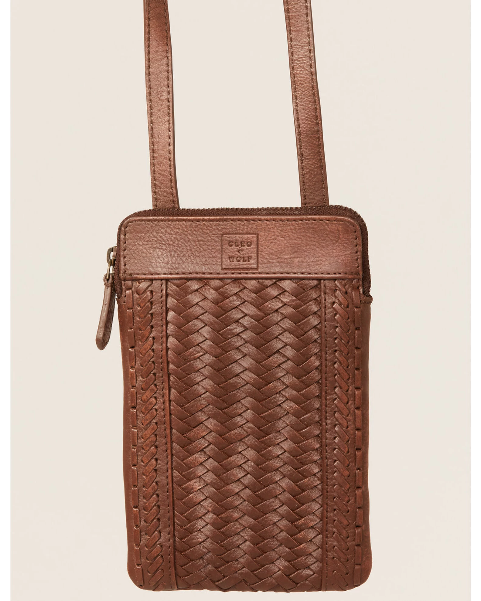 Cleo + Wolf Women's Basketweave Leather Crossbody Bag 4 Cleo + Wolf Women's Basketweave Leather Crossbody Bag - Image 2