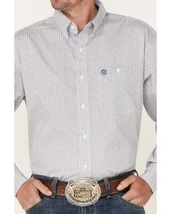 George Strait By Wrangler Men's Long Sleeve Button Down One Pocket Print Western Shirt -Western Fashion 2000365949 600 P3