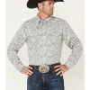 Wrangler Retro Premium Men's Paisley Print Long Sleeve Pearl Snap Western Shirt - Tall  -Western Fashion 2000365978 410 P1