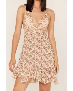 Free People Women's Adella Floral Print Sleeveless Slip Dress -Western Fashion 2000366151 650 P3
