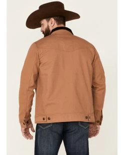 Blue Ranchwear Men's Copper Duck Canvas Button-Front Trucker Rust Jacket  -Western Fashion 2000366613 220 P5