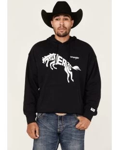 Wrangler Men's 75 Years Black Horse Graphic Hooded SweatshirtÂ