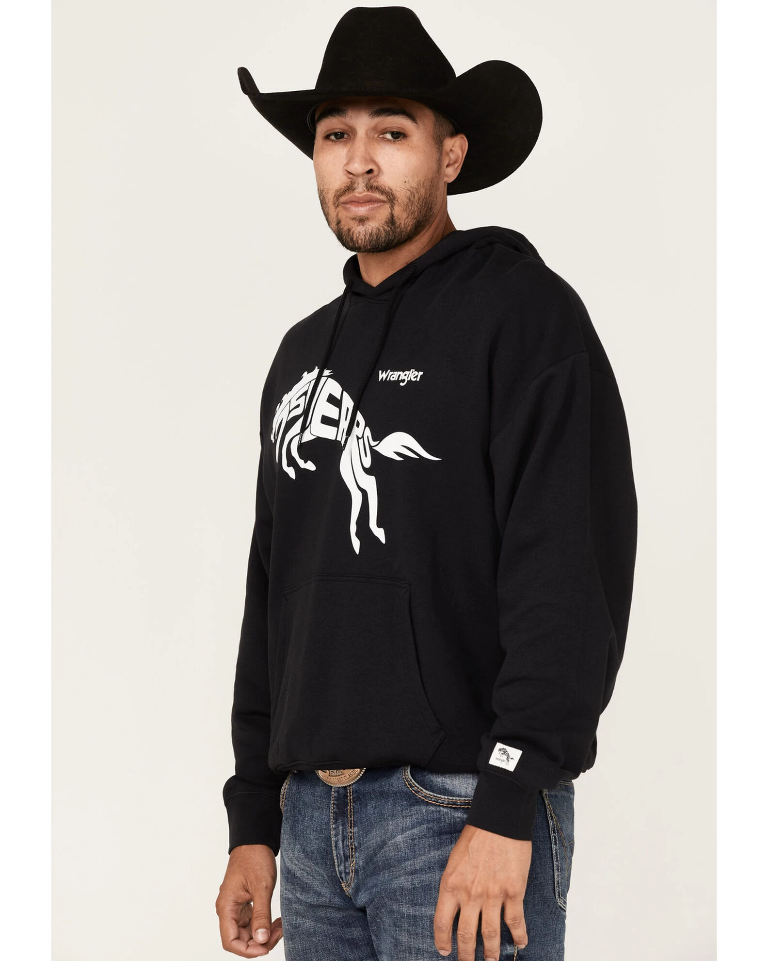 Wrangler Men's 75 Years Black Horse Graphic Hooded Sweatshirt 4 Wrangler Men's 75 Years Black Horse Graphic Hooded Sweatshirt - Image 2