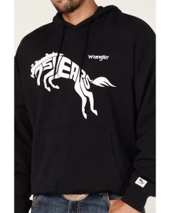 Wrangler Men's 75 Years Black Horse Graphic Hooded Sweatshirt 8 Wrangler Men's 75 Years Black Horse Graphic Hooded Sweatshirt -Western Fashion 2000366793 001 P3