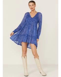 Beyond The Radar Women's Long Sleeve Knit Mini Dress