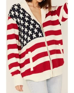 Show Me Your Mumu Women's American Flag Knit Cardigan Sweater -Western Fashion 2000368253 900 P3