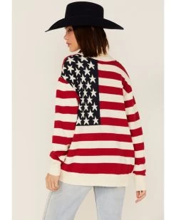 Show Me Your Mumu Women's American Flag Knit Cardigan Sweater -Western Fashion 2000368253 900 P4