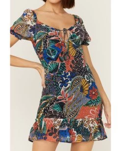 Molly Bracken Women's Summer Nights Mini Print Dress  -Western Fashion 2000368846 001 P2