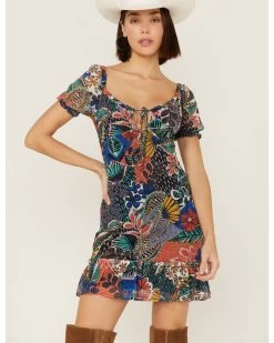 Molly Bracken Women's Summer Nights Mini Print Dress  -Western Fashion 2000368846 001 P4