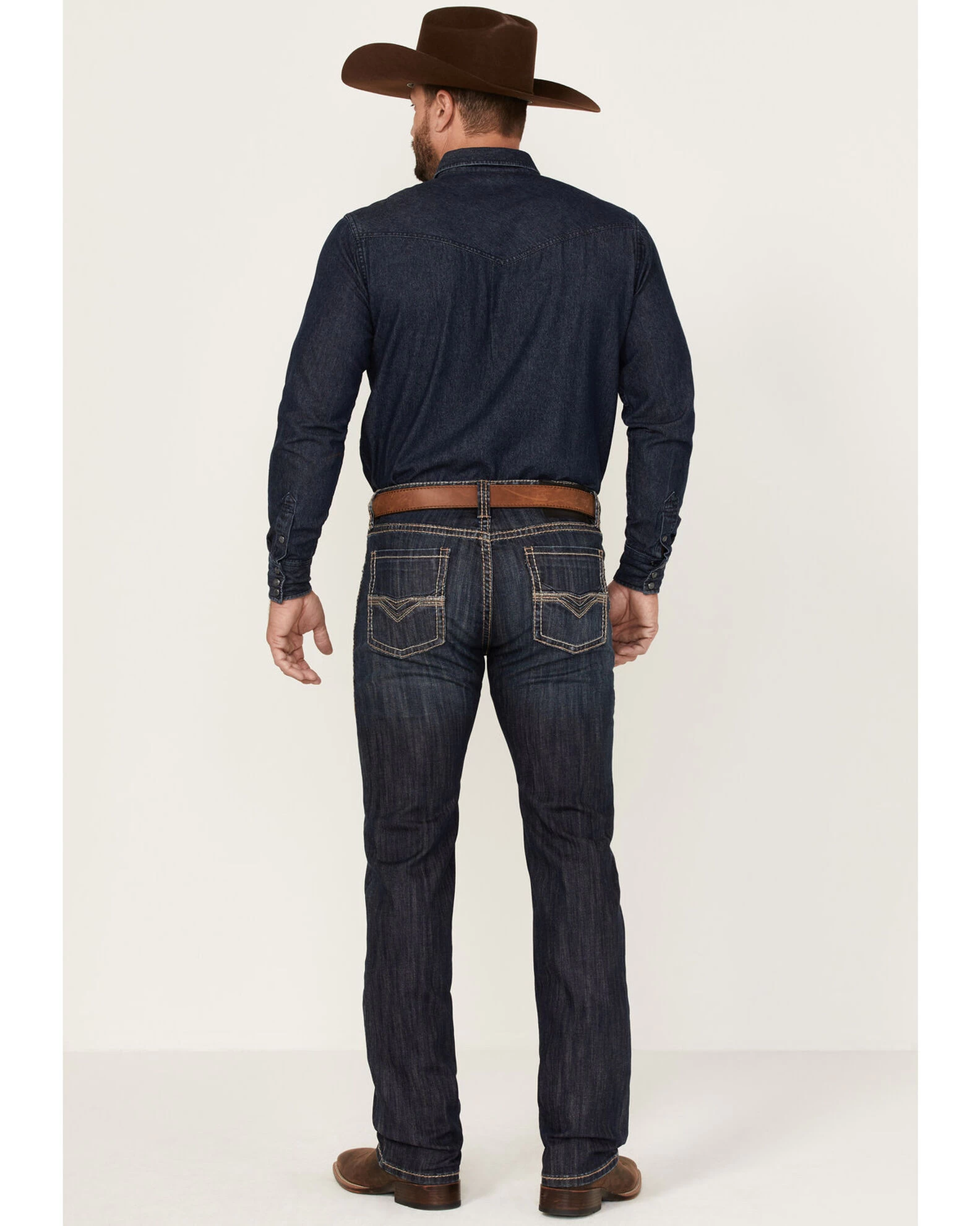 Rock & Roll Denim Men's Revolver Dark Wash Stretch Slim Straight Jeans 5 Rock & Roll Denim Men's Revolver Dark Wash Stretch Slim Straight Jeans - Image 3