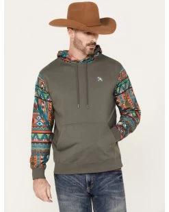 Hooey Men's Roughy Summit Multicolored Print Hooded Sweatshirt