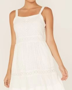 Skies Are Blue Women's Crochet Sleeveless Midi Dress -Western Fashion 2000370588 100 P3