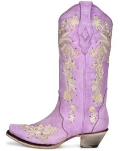 Corral Women's Embroidered Floral & Crystal Studded Tall Western Boots - Snip Toe -Western Fashion 2000370778 530 P3