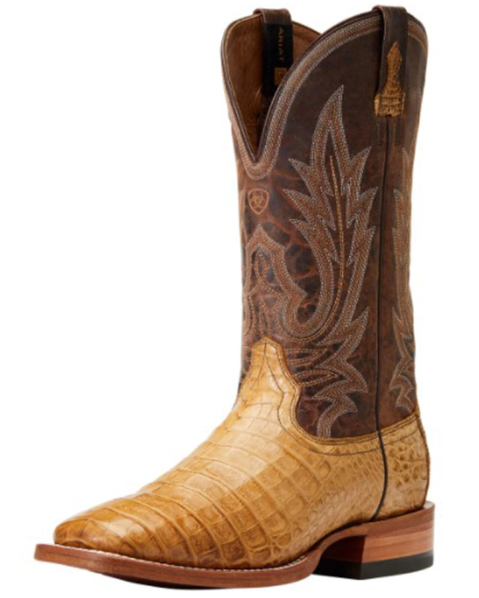 Ariat Men's Gunslinger Caiman Belly Exotic Western Boots - Broad Square Toe 3 Ariat Men's Gunslinger Caiman Belly Exotic Western Boots - Broad Square Toe