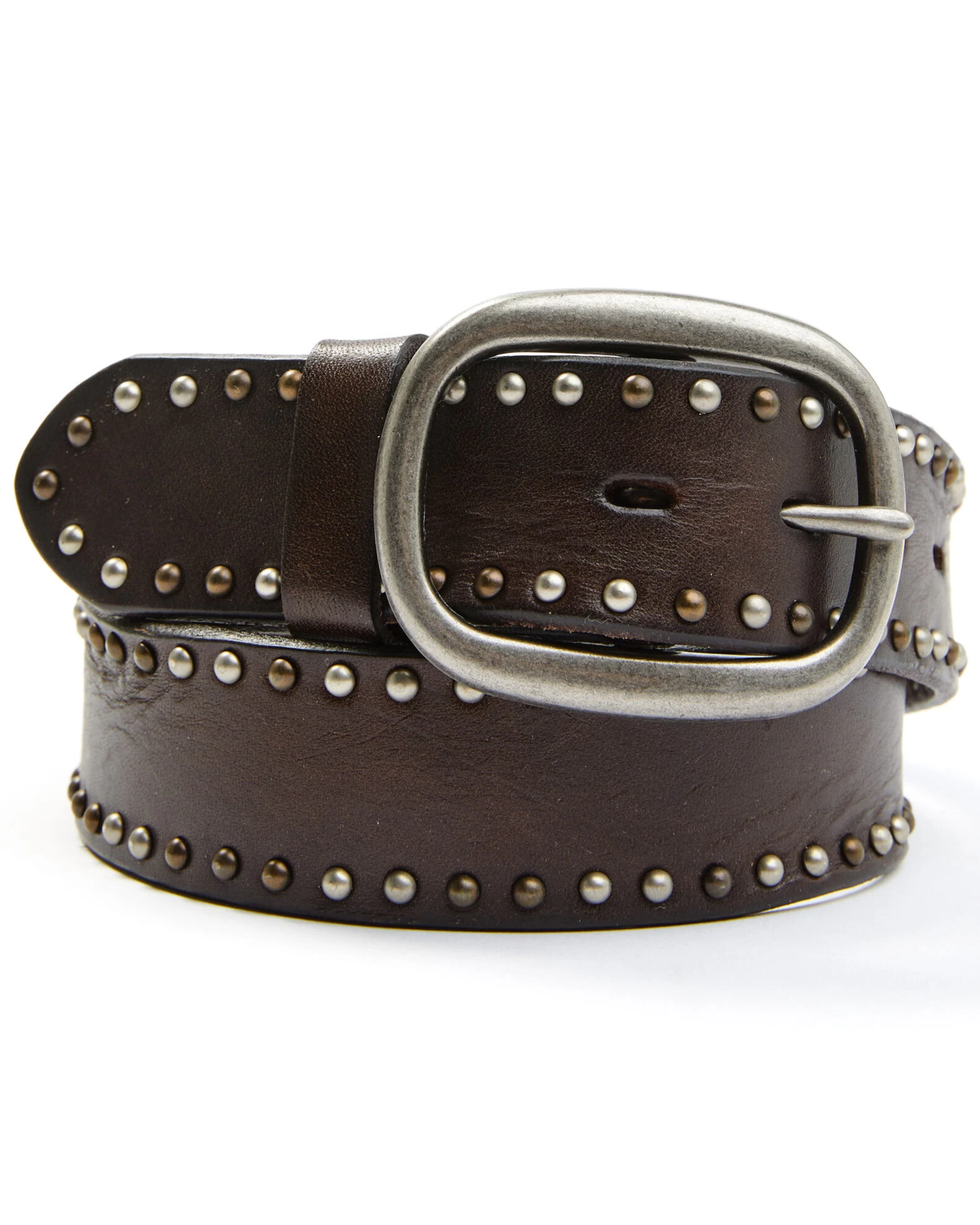 Bed Stu Women's Dark Brown Multi Studded Leather Belt 3 Bed Stu Women's Dark Brown Multi Studded Leather Belt