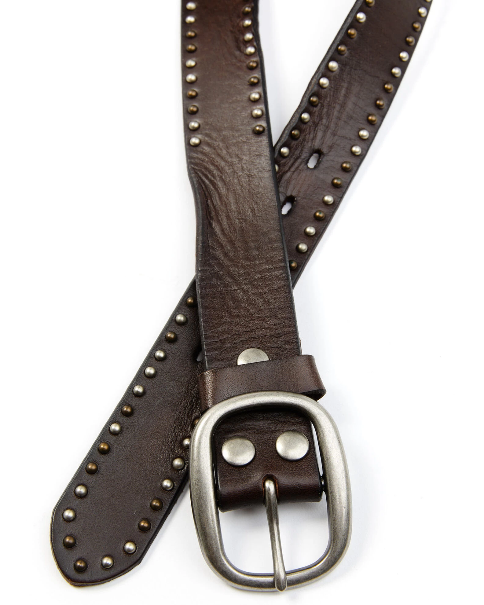 Bed Stu Women's Dark Brown Multi Studded Leather Belt 4 Bed Stu Women's Dark Brown Multi Studded Leather Belt - Image 2