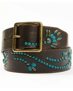 Bed Stu Women's Hudson Studded Leather Belt 