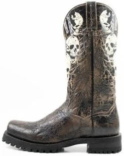 Dan Post Men's Skulls Motorcycle Western Boot - Square Toe -Western Fashion 2000371083 001 P3