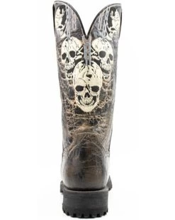 Dan Post Men's Skulls Motorcycle Western Boot - Square Toe -Western Fashion 2000371083 001 P4
