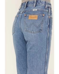 Wrangler Women's Wild West 603 Light Wash Patty High Rise Distressed Cropped Straight Jeans 9 Wrangler Women's Wild West 603 Light Wash Patty High Rise Distressed Cropped Straight Jeans -Western Fashion 2000371280 400 P4