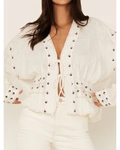 Free People Women's Kizzy Embroidered Top 8 Free People Women's Kizzy Embroidered Top -Western Fashion 2000371746 100 P3