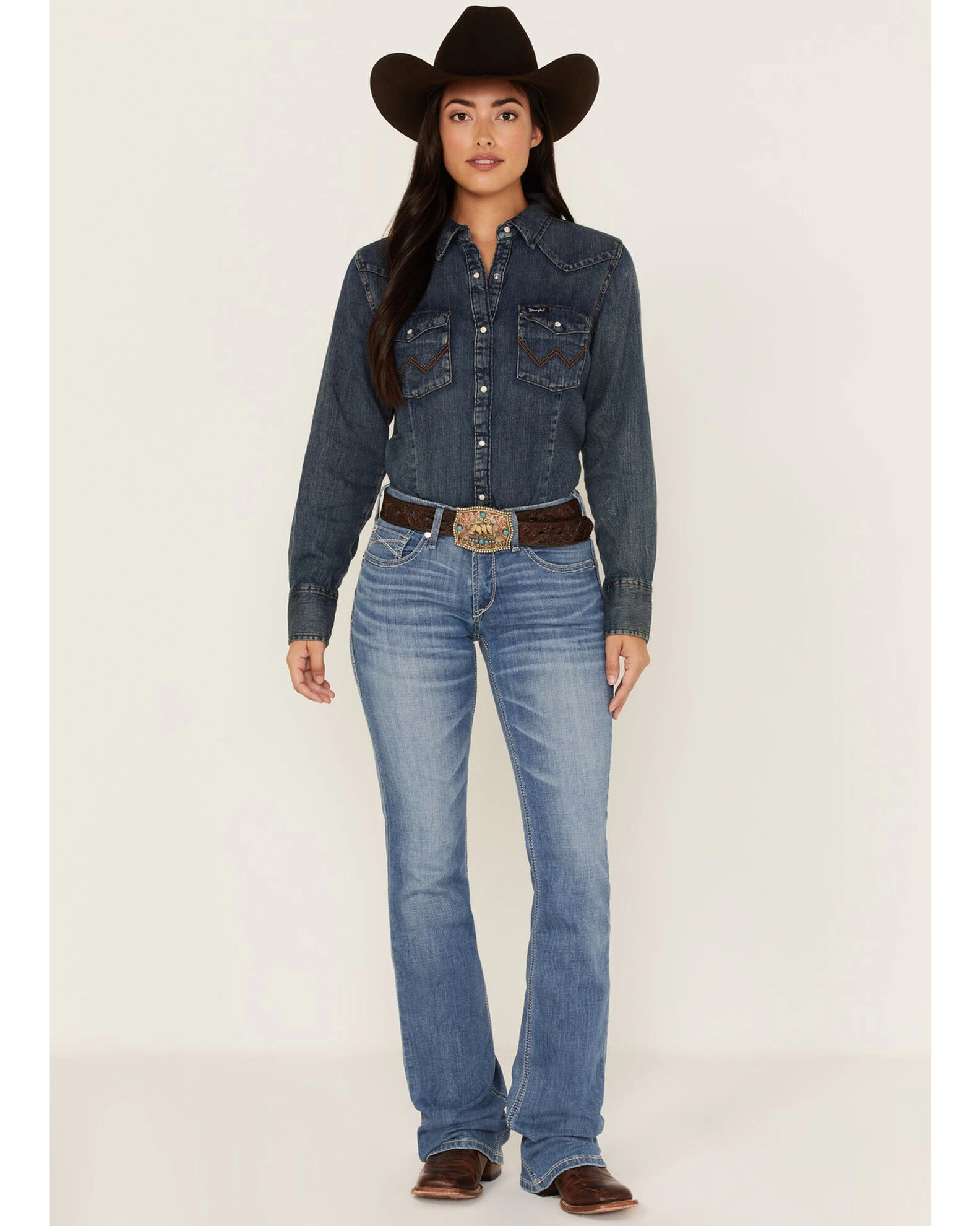 Ariat Women's R.E.A.L. Light Wash Mid Rise Allessandra Bootcut Jeans 3 Ariat Women's R.E.A.L. Light Wash Mid Rise Allessandra Bootcut Jeans