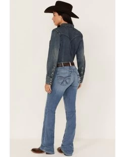 Ariat Women's R.E.A.L. Light Wash Mid Rise Allessandra Bootcut Jeans 8 Ariat Women's R.E.A.L. Light Wash Mid Rise Allessandra Bootcut Jeans -Western Fashion 2000372213 400 P3
