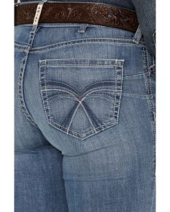 Ariat Women's R.E.A.L. Light Wash Mid Rise Allessandra Bootcut Jeans 9 Ariat Women's R.E.A.L. Light Wash Mid Rise Allessandra Bootcut Jeans -Western Fashion 2000372213 400 P4