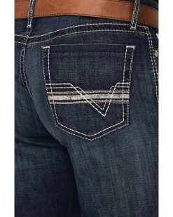 Cinch Men's Grant Dark Stonewash Relaxed Bootcut Stretch Performance Jeans -Western Fashion 2000373482 402 P4