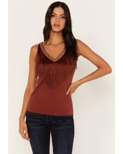 Idyllwind Women's Songstress Embroidered Fringe Tank Top