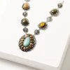 Shyanne Women's Bisbee Falls Silver & Mixed Stone Statement Necklace 1 Shyanne Women's Bisbee Falls Silver & Mixed Stone Statement Necklace -Western Fashion 2000373637 040 P1