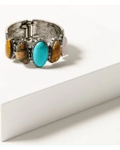 Shyanne Women's Bisbee Falls Mixed Stone Cuff Bracelet