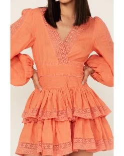 Maia Bergman Women's Mika Lace Tiered Dress -Western Fashion 2000373861 800 P3