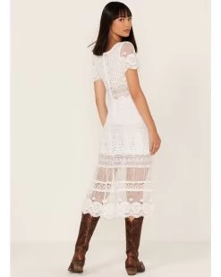 Maia Bergman Women's Surya Eyelet Lace Midi Dress 9 Maia Bergman Women's Surya Eyelet Lace Midi Dress -Western Fashion 2000373862 100 P4