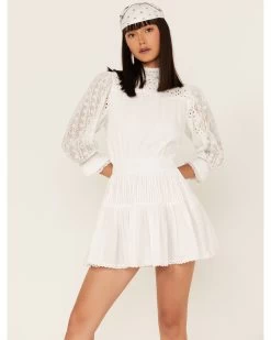 Maia Bergman Women's Nao Lace Tiered Mini Dress -Western Fashion 2000373865 100 P4