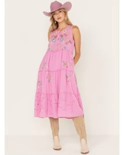 Johnny Was Women's Zanzibar Tiered Embroidered Dress 7 Johnny Was Women's Zanzibar Tiered Embroidered Dress -Western Fashion 2000373887 650 P2